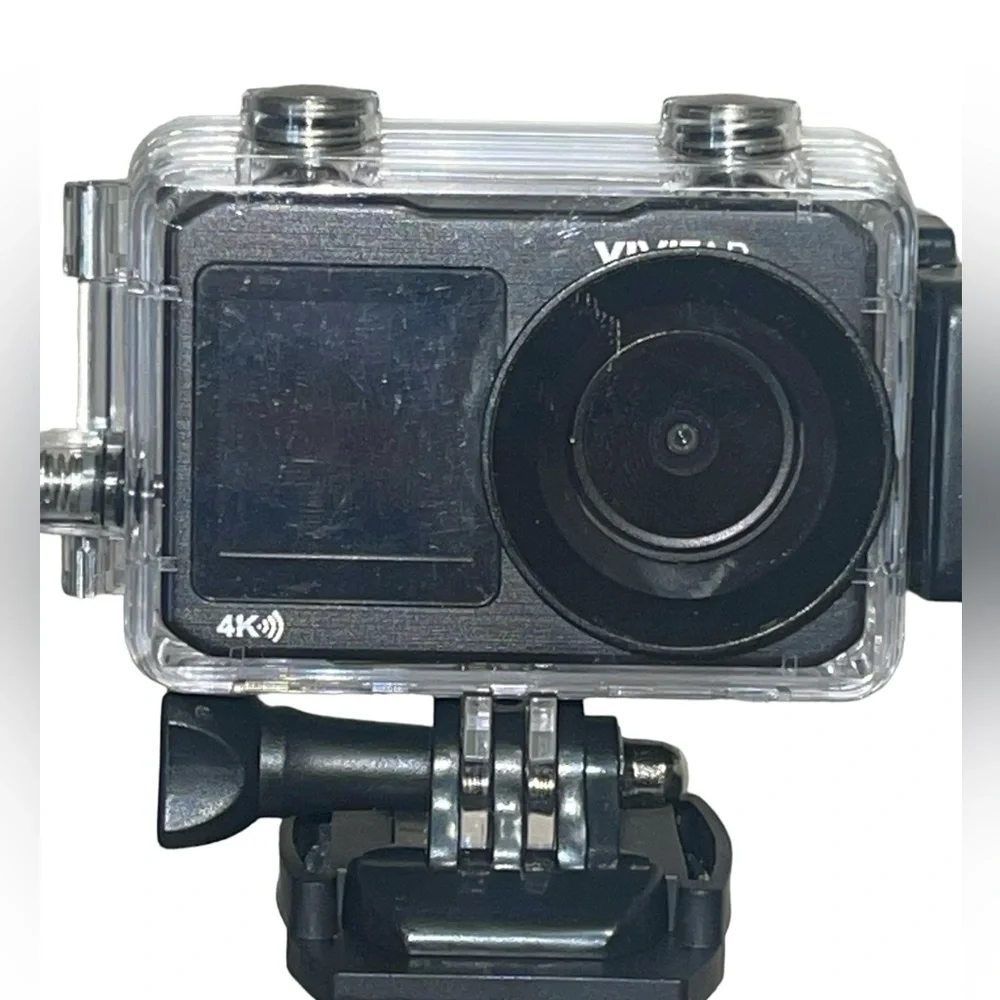 Vivitar DVR923 4K Ultra HD Action Camera Kit Dual Screen with Wifi Bonus Battery